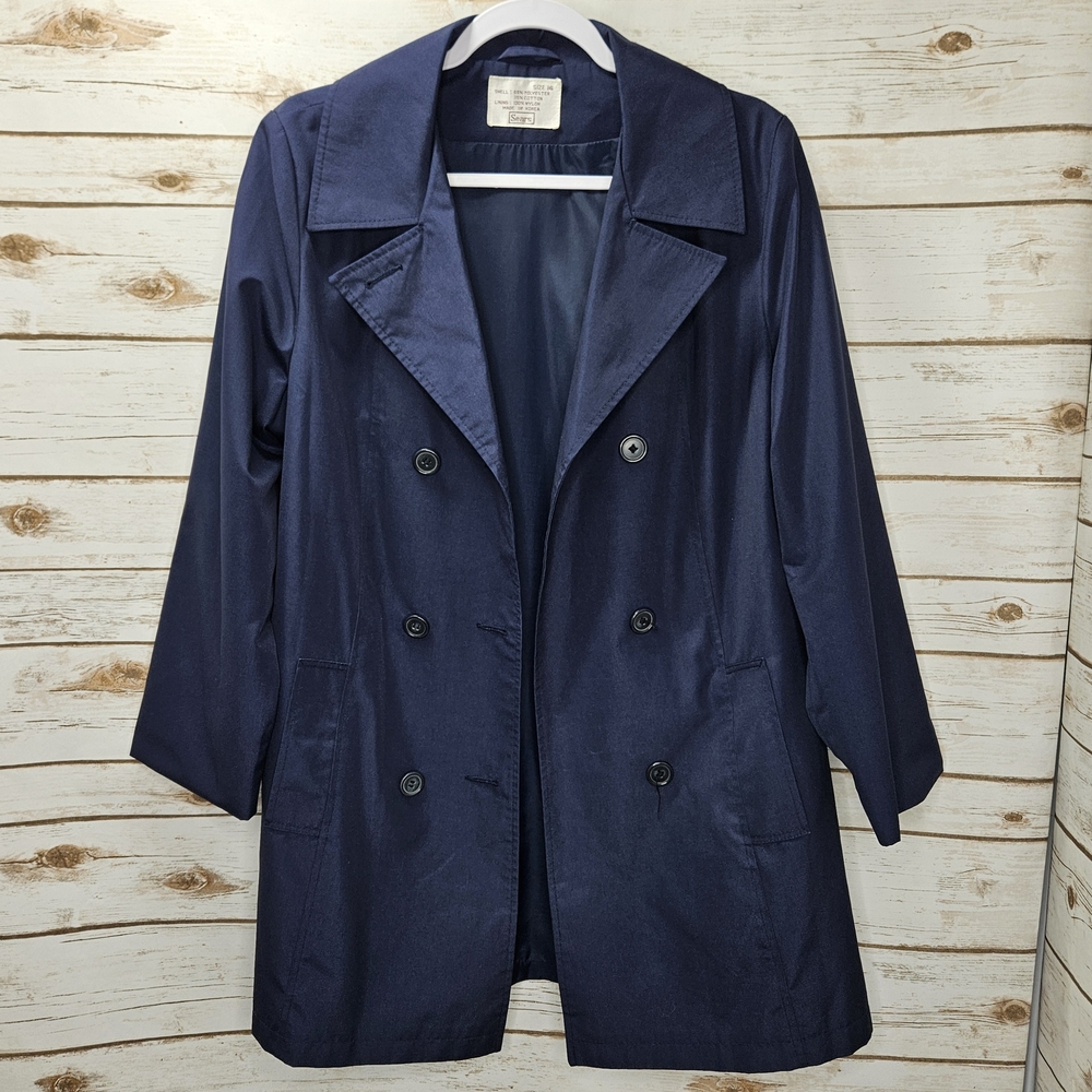 Sears Double Breasted 3/4 Trench Coat Size 16